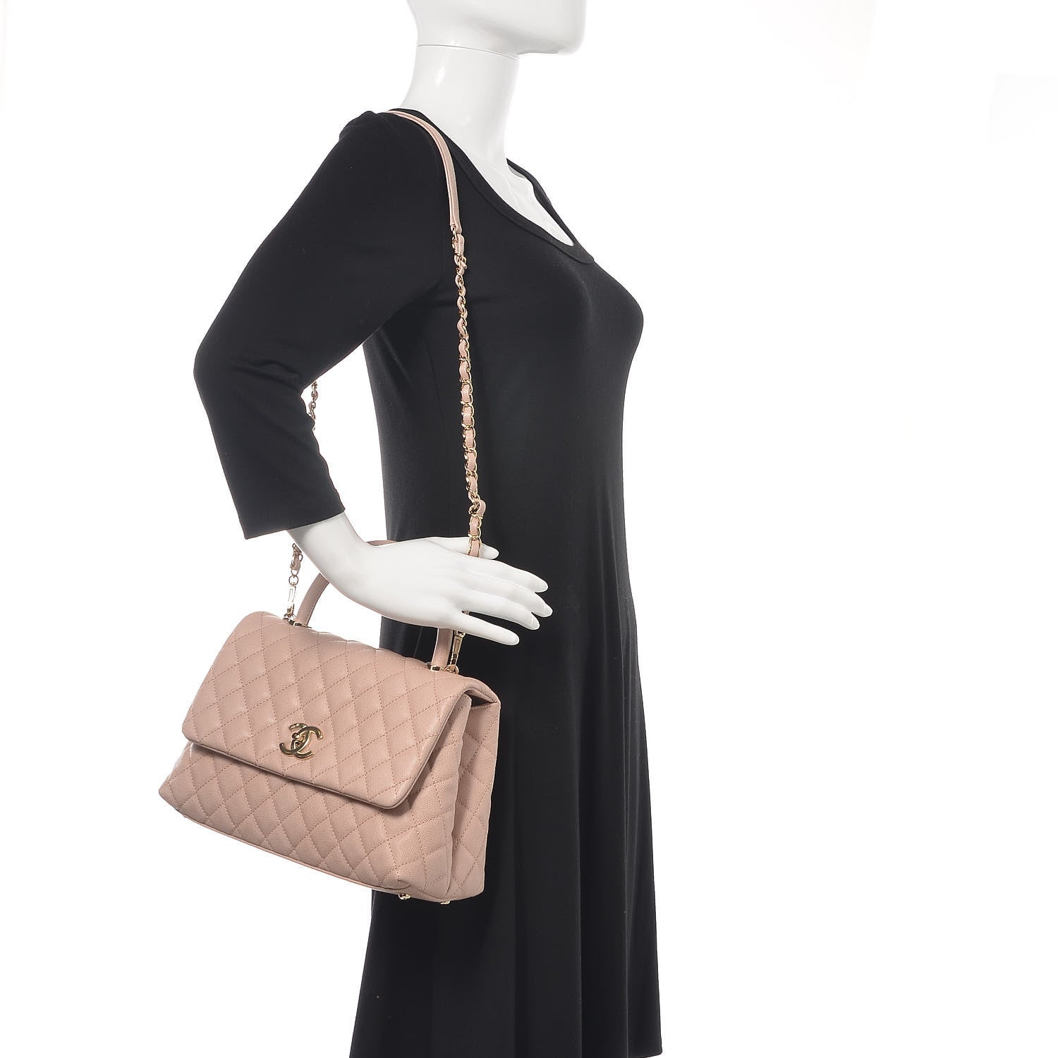 Chanel Caviar Quilted Small Coco Handle Flap Light Pink 2 of 11