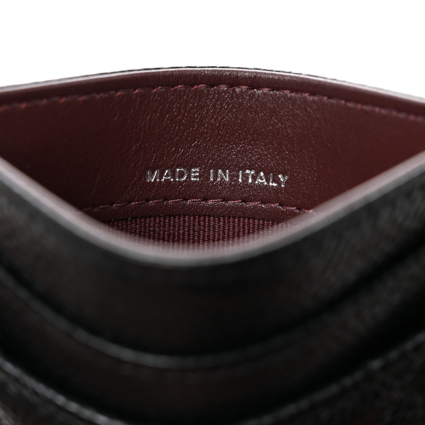 Caviar Quilted Card Holder Black