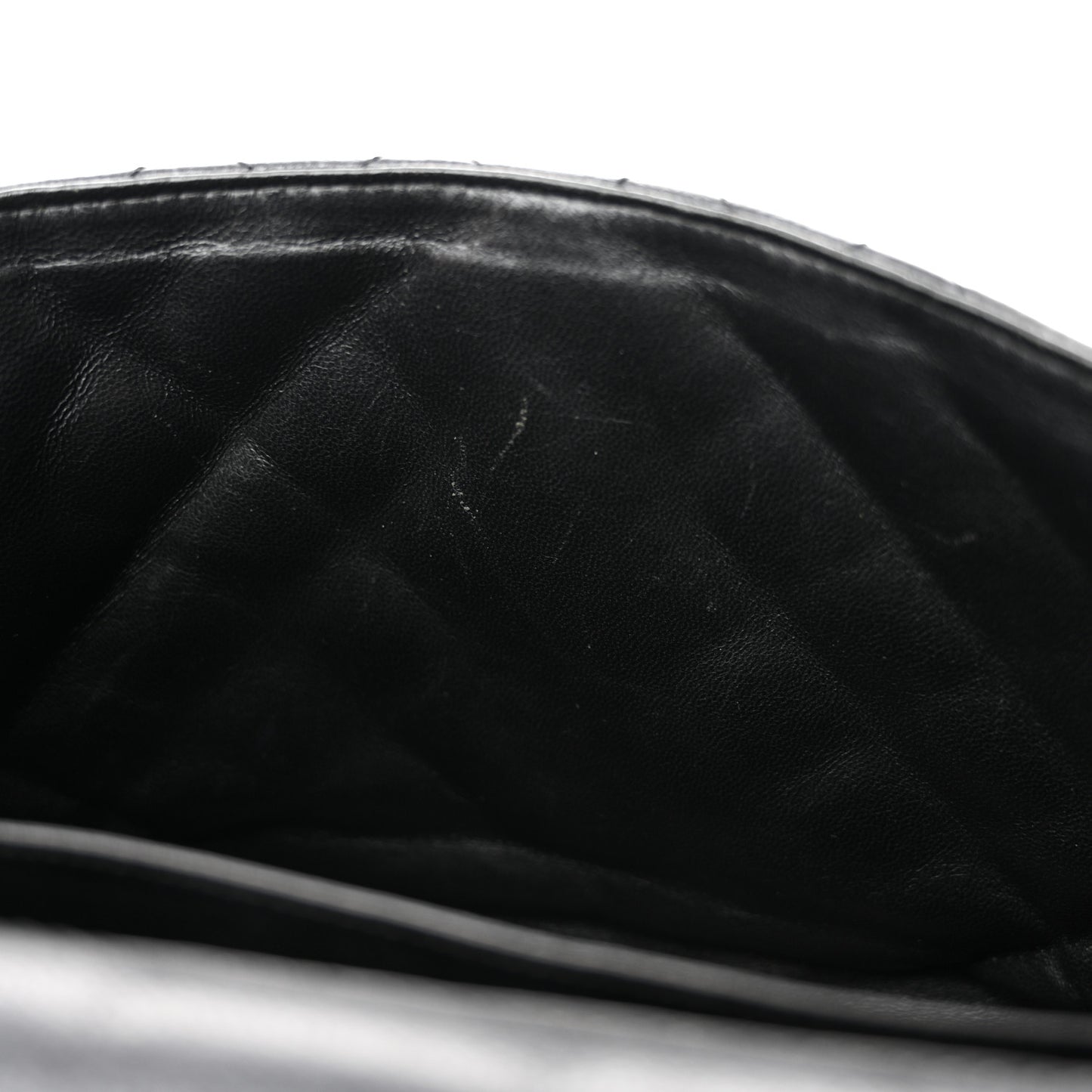 Washed Caviar Quilted Maxi Single Flap Black