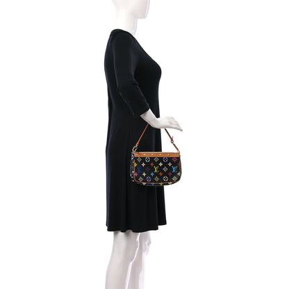 Louis Vuitton Monogram Multicolor Pochette Accessories Black 2 of 9