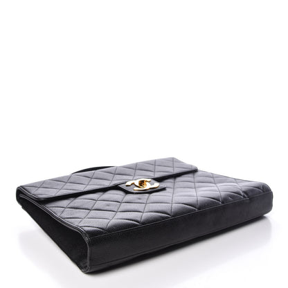 Chanel Caviar Quilted Briefcase Laptop Bag Black 4 of 11