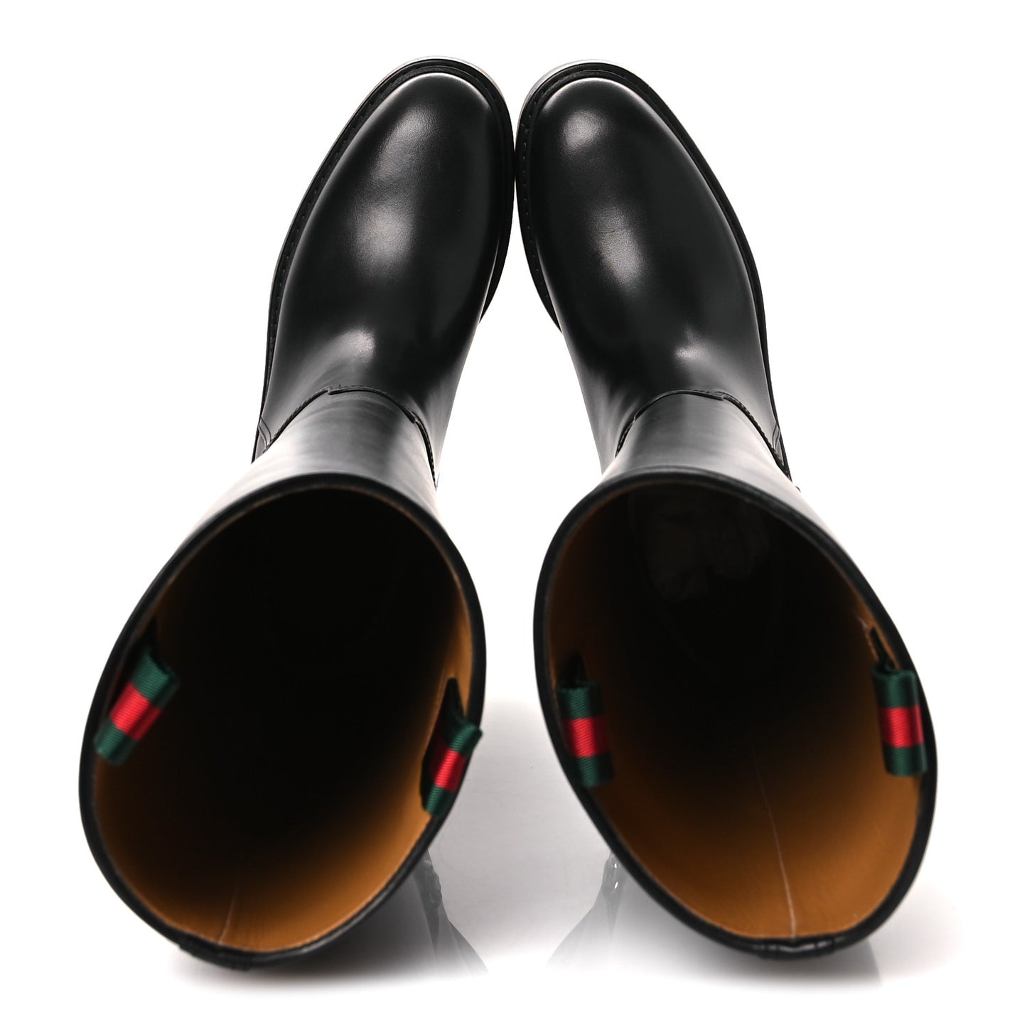 Shiny Calfskin Michelangelo Slim Horsebit Riding Boots 36 Black