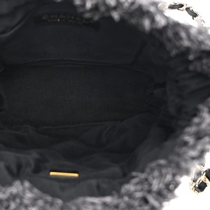 Chanel Denim Quilted Mood Small Bucket With Chain Black Multicolor 5 of 10