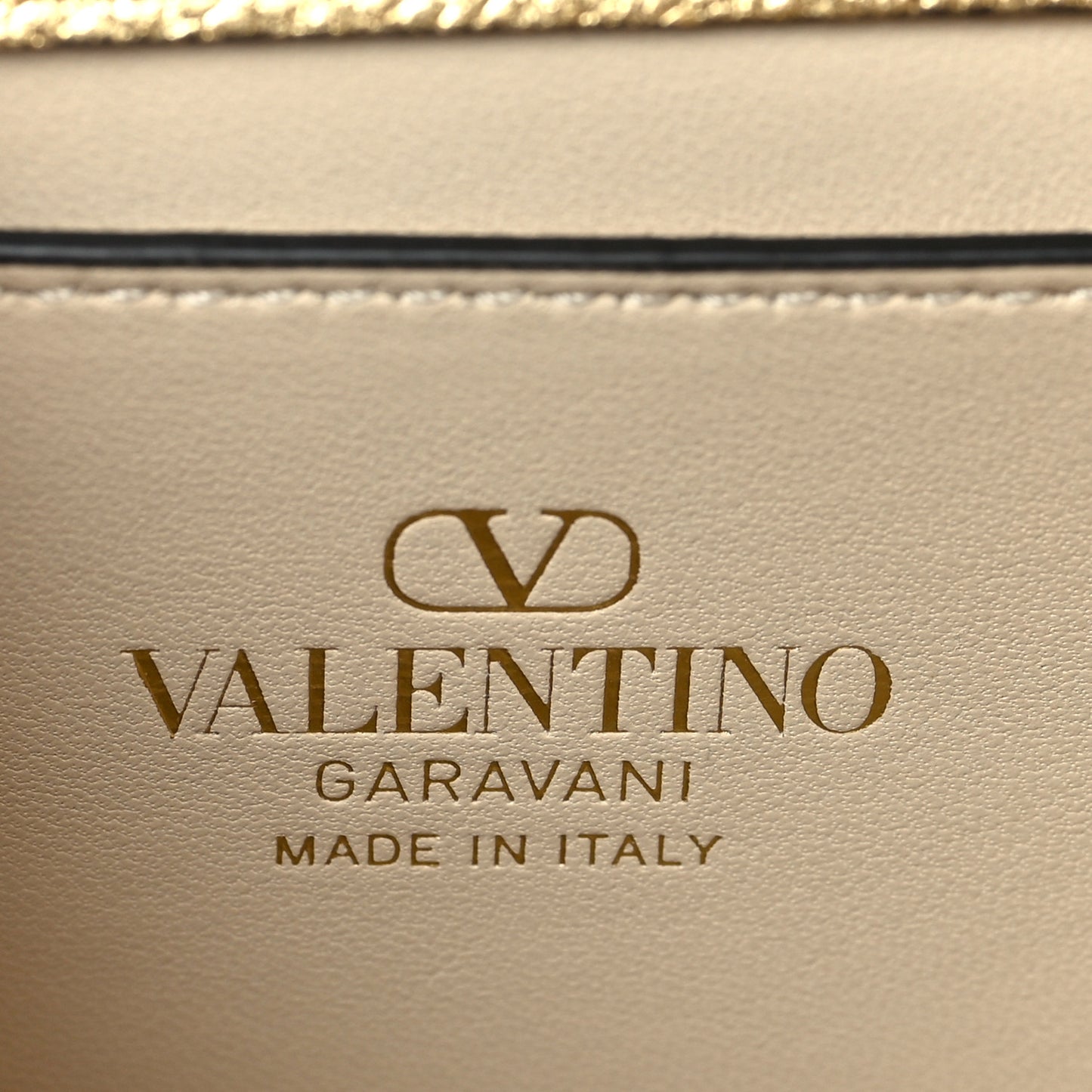 Metallic Calfskin Crystal VSling Top Handle Bag Gold