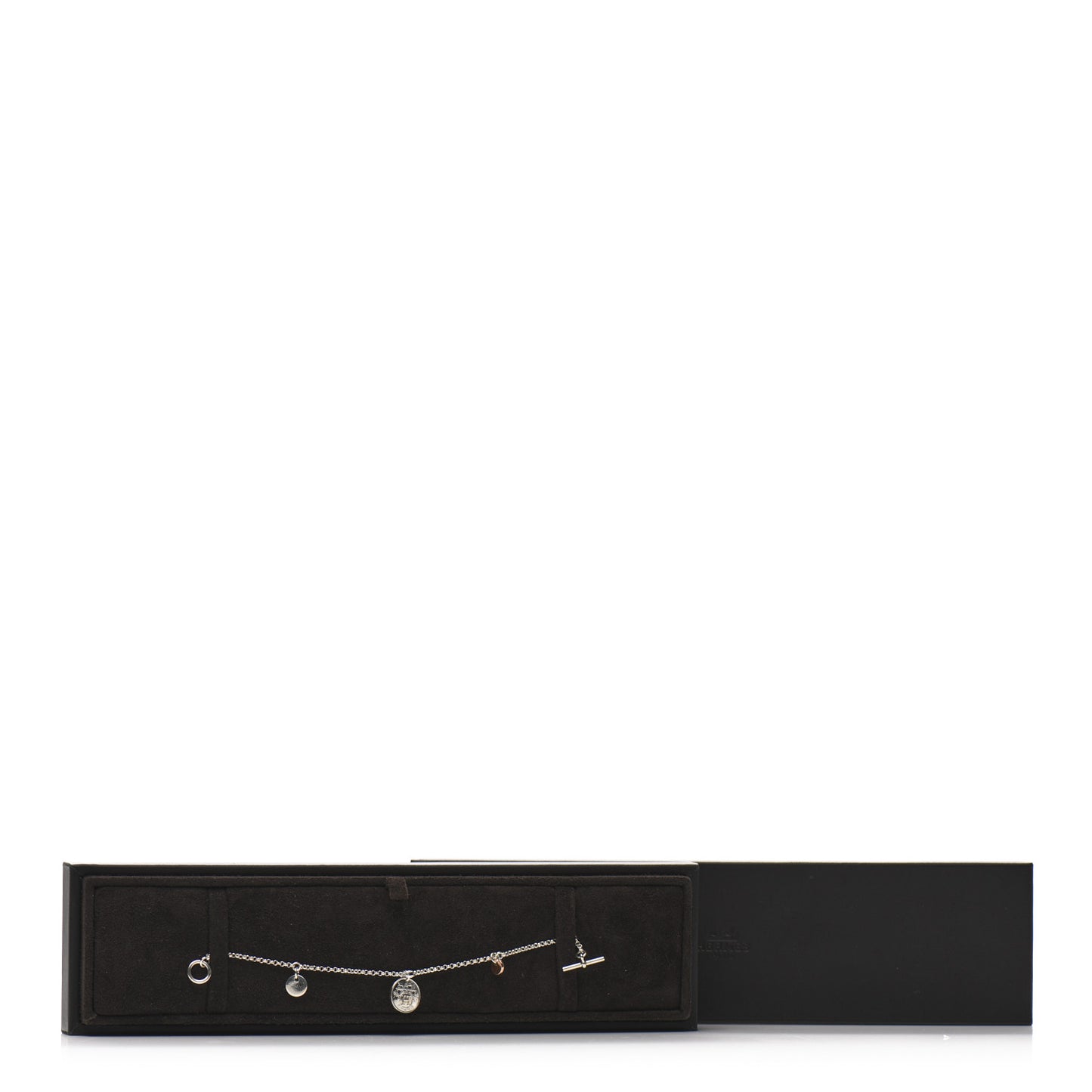 Sterling Silver 18K Rose Gold PM Ex-Libris Bracelet SH