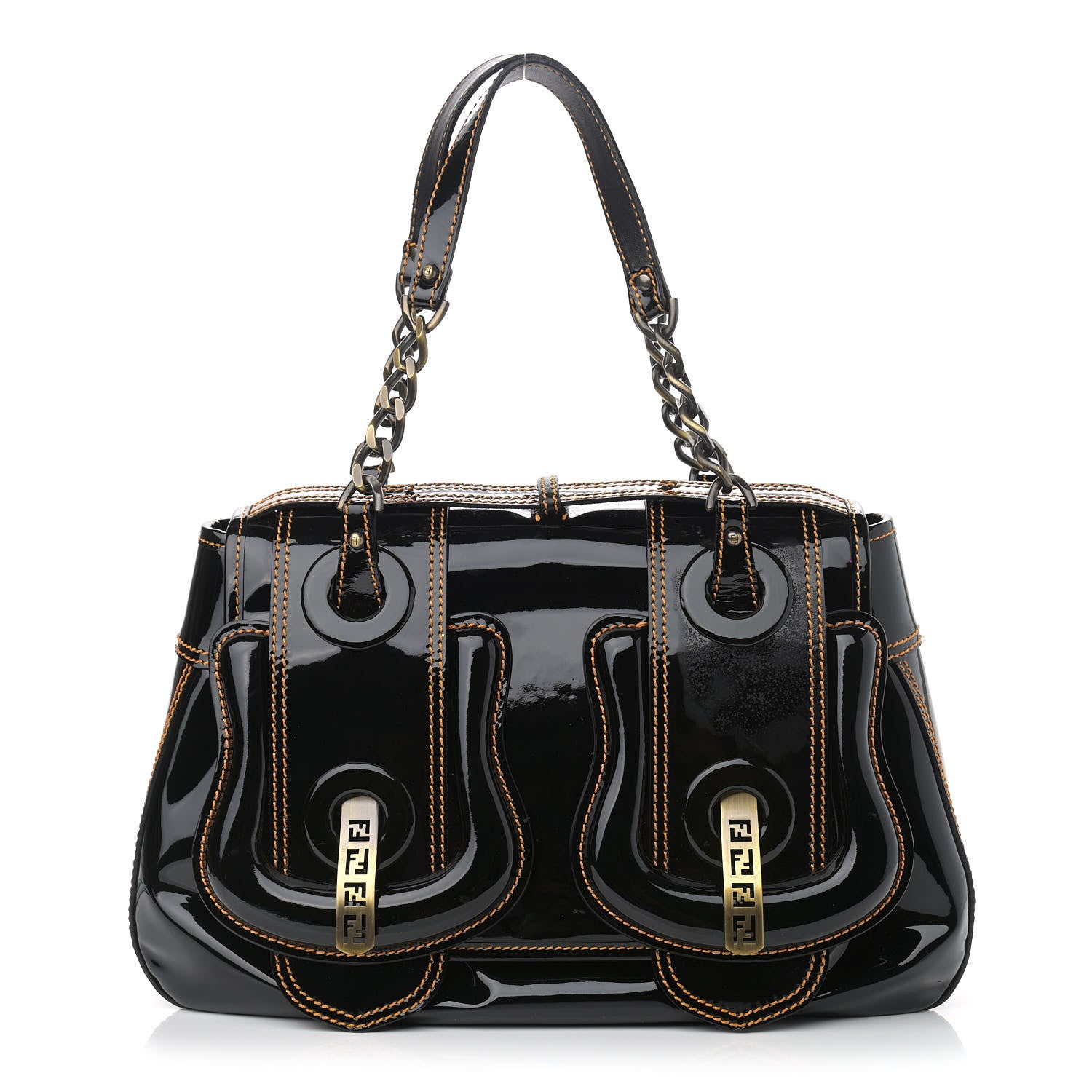 Fendi Patent B Bag Black 1 of 11