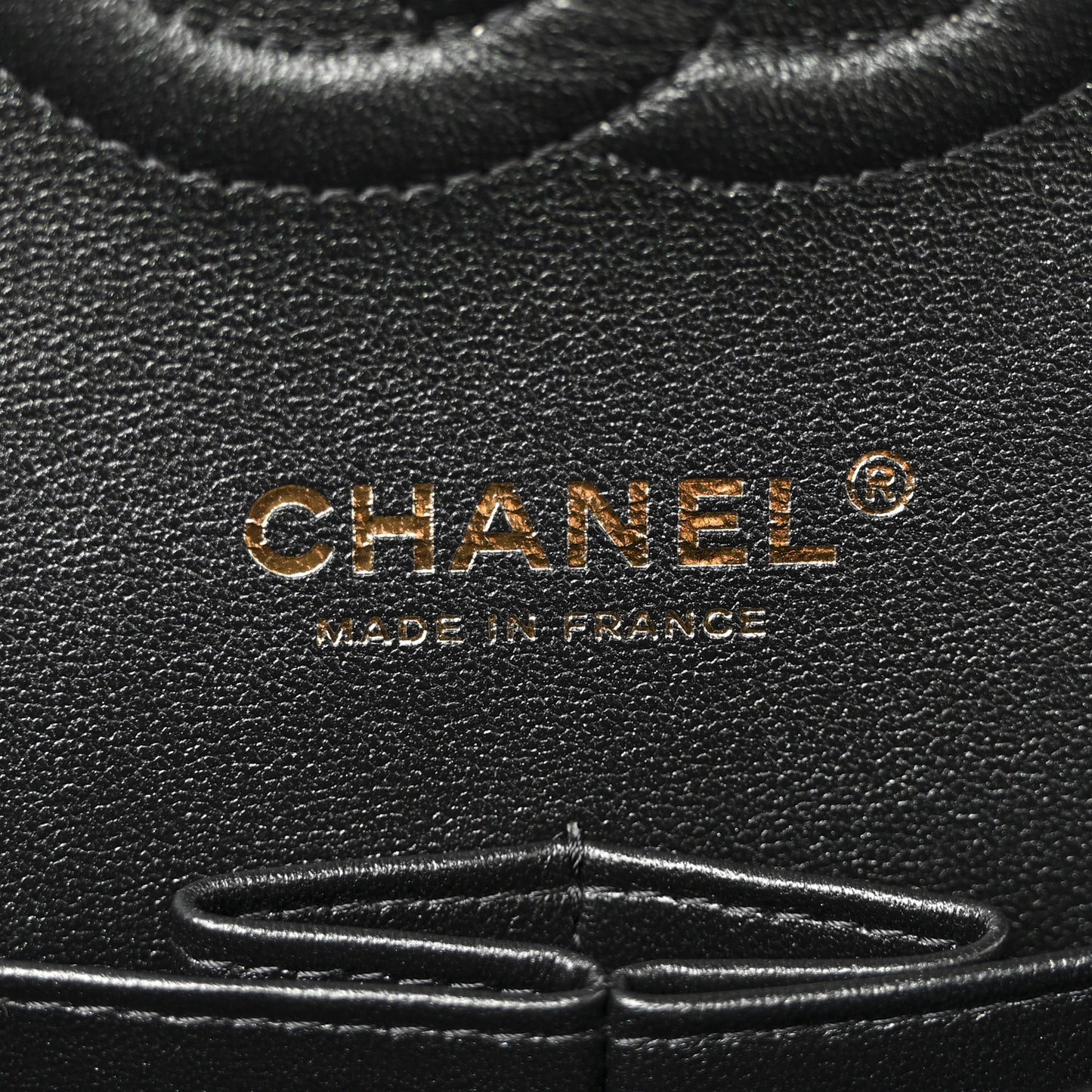 Iridescent Lambskin Quilted Medium Double Flap Black