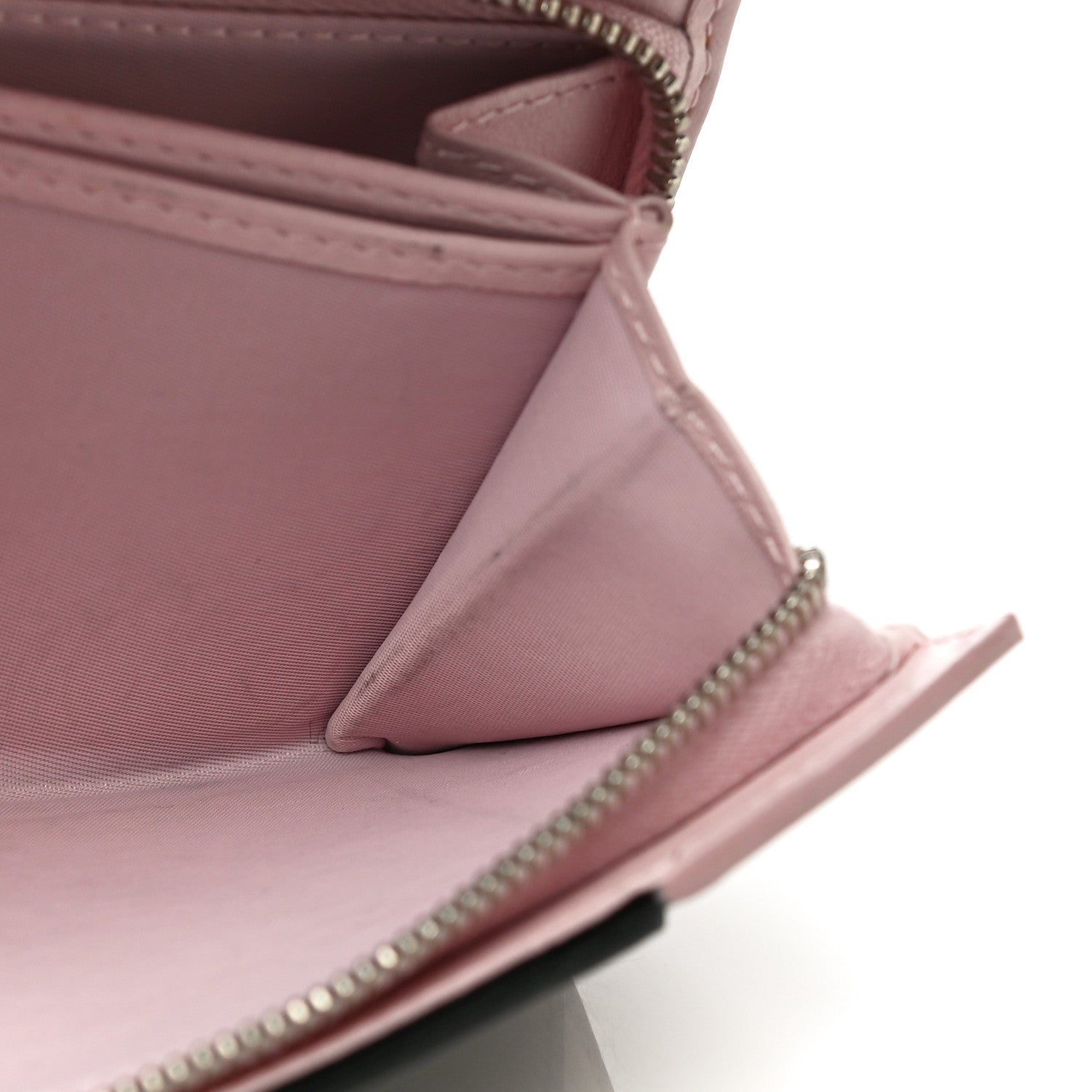 Christian Dior Calfskin Bi-Color Envelope Chain Wallet Pink Black 13 of 15