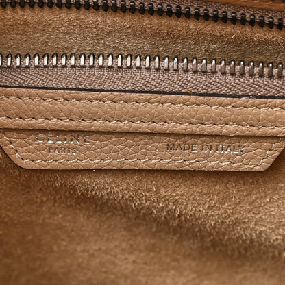 Celine Drummed Calfskin Micro Luggage Dune 6 of 15