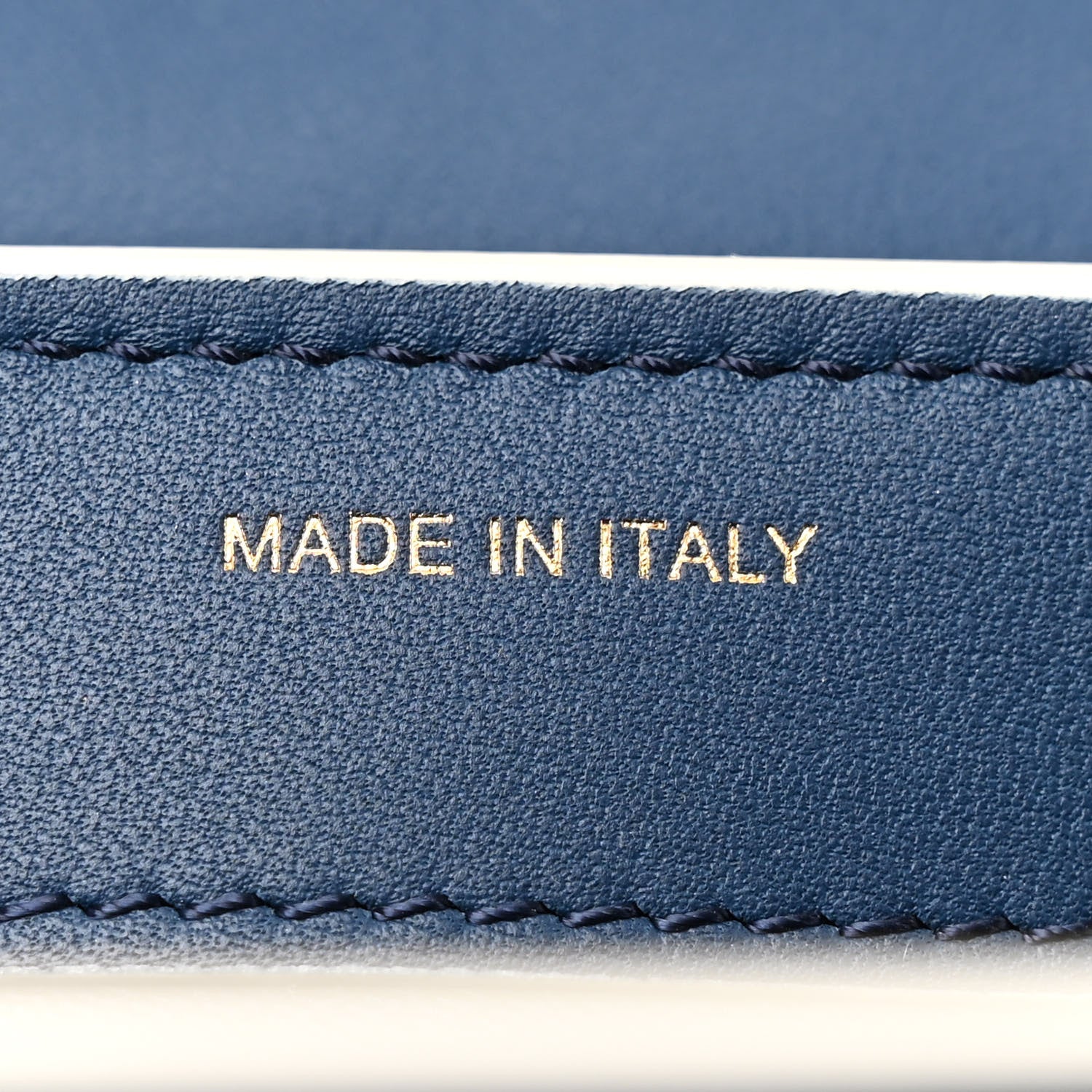 Celine Drummed Calfskin Suede Small Trapeze  Blue 7 of 11