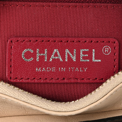 Chanel Aged Calfskin Quilted Small Gabrielle Hobo Beige Black 6 of 10