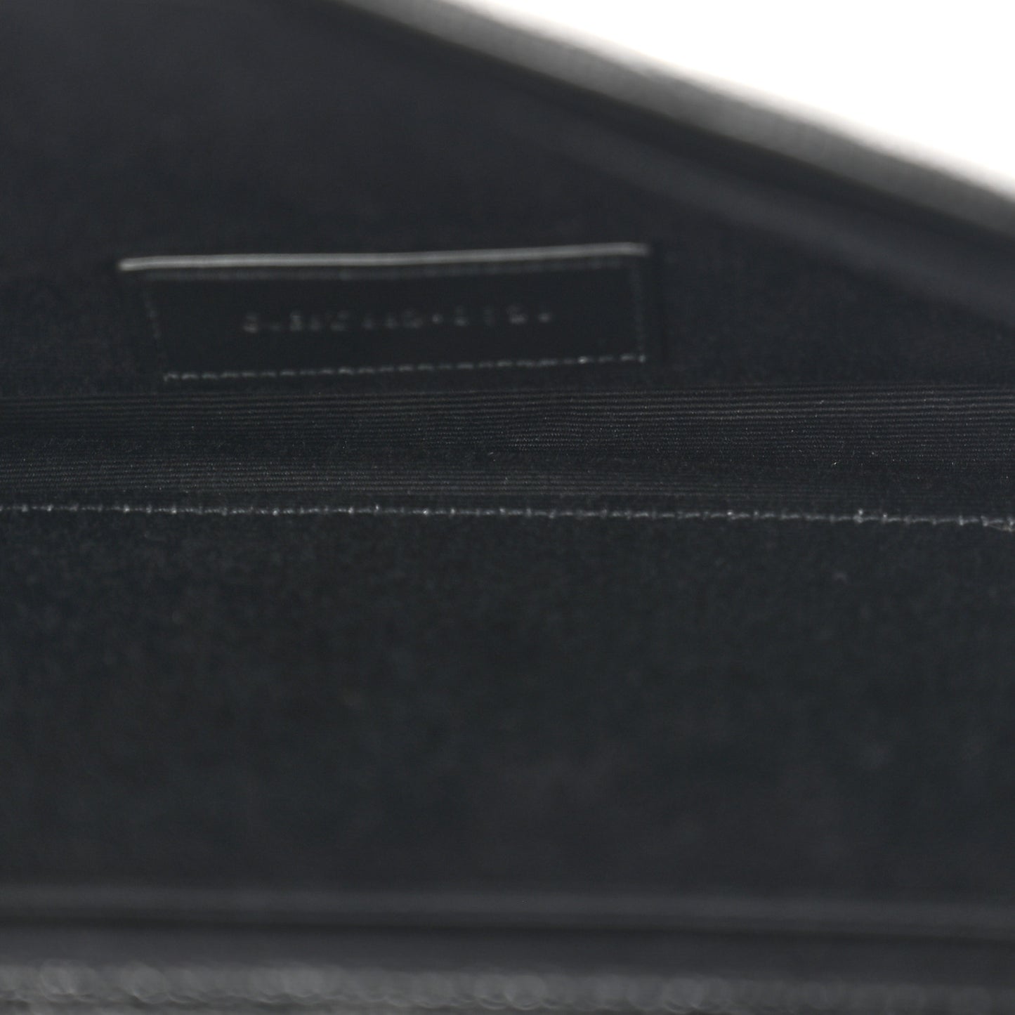 Grain De Poudre Matelasse Chevron Monogram Envelope Clutch Black