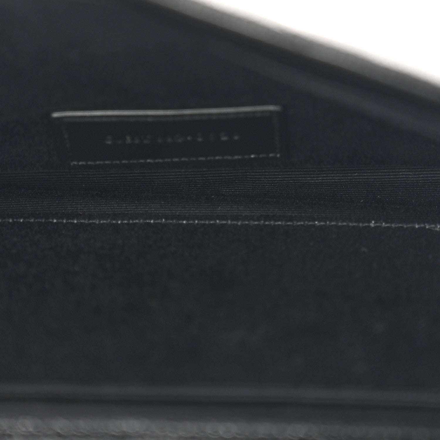 Saint Laurent Grain De Poudre Matelasse Chevron Monogram Envelope Clutch Black 5 of 8