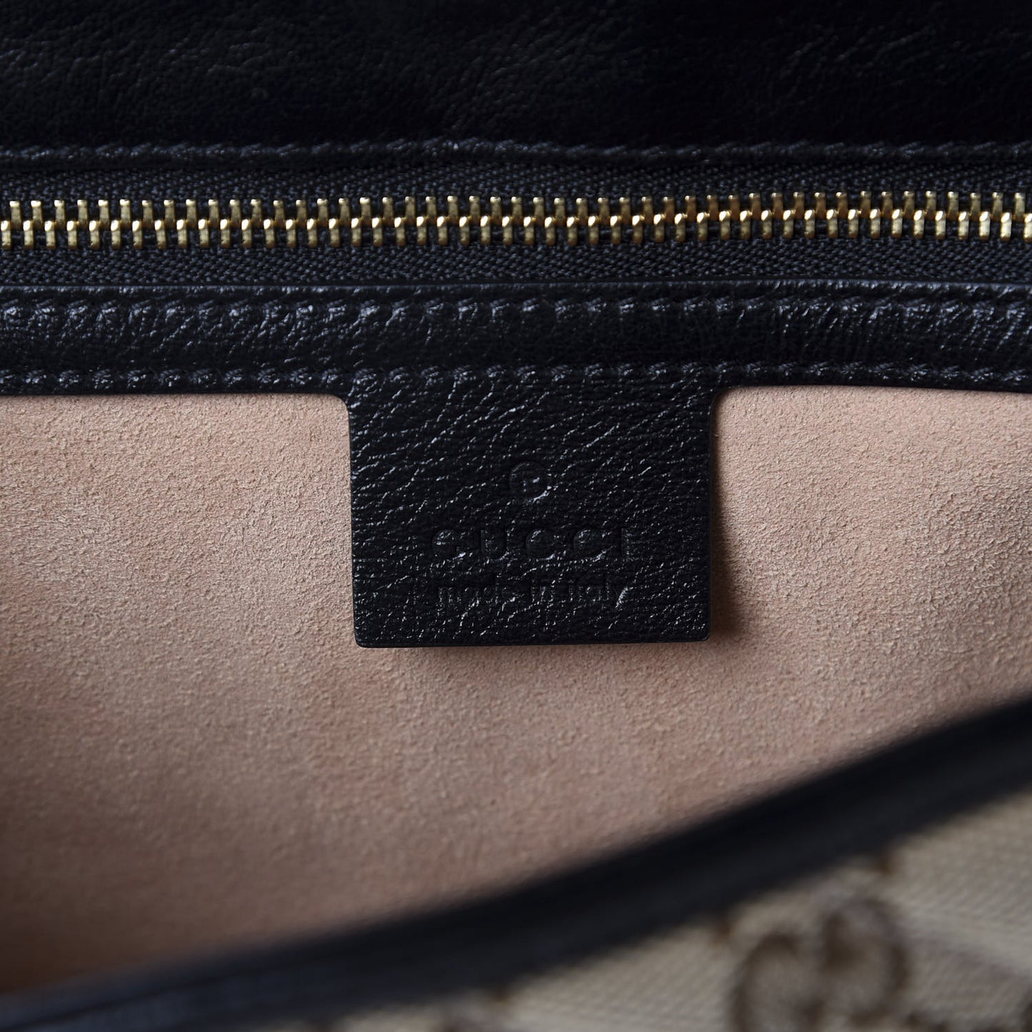 Monogram Matelasse Diagonal Small GG Marmont Shoulder Bag Beige Black