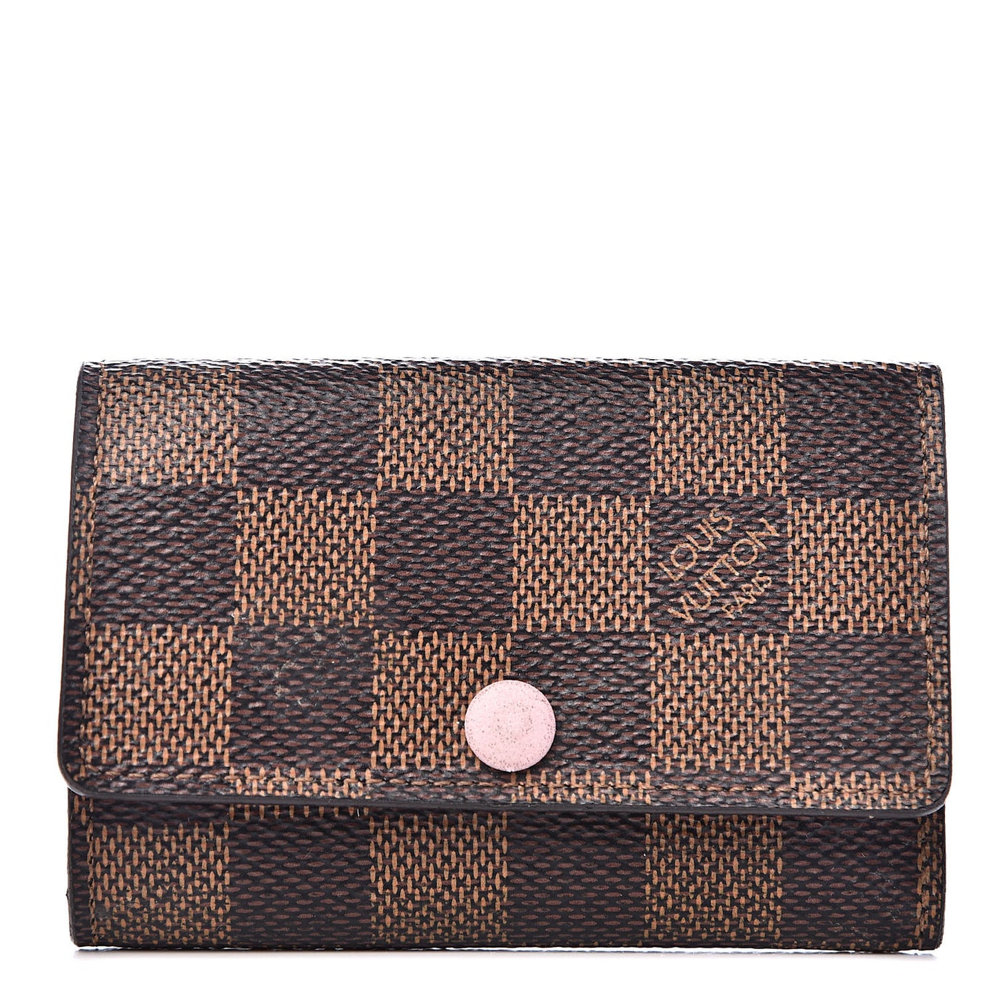 Damier Ebene Multicles 6 Key Holder Rose Ballerine