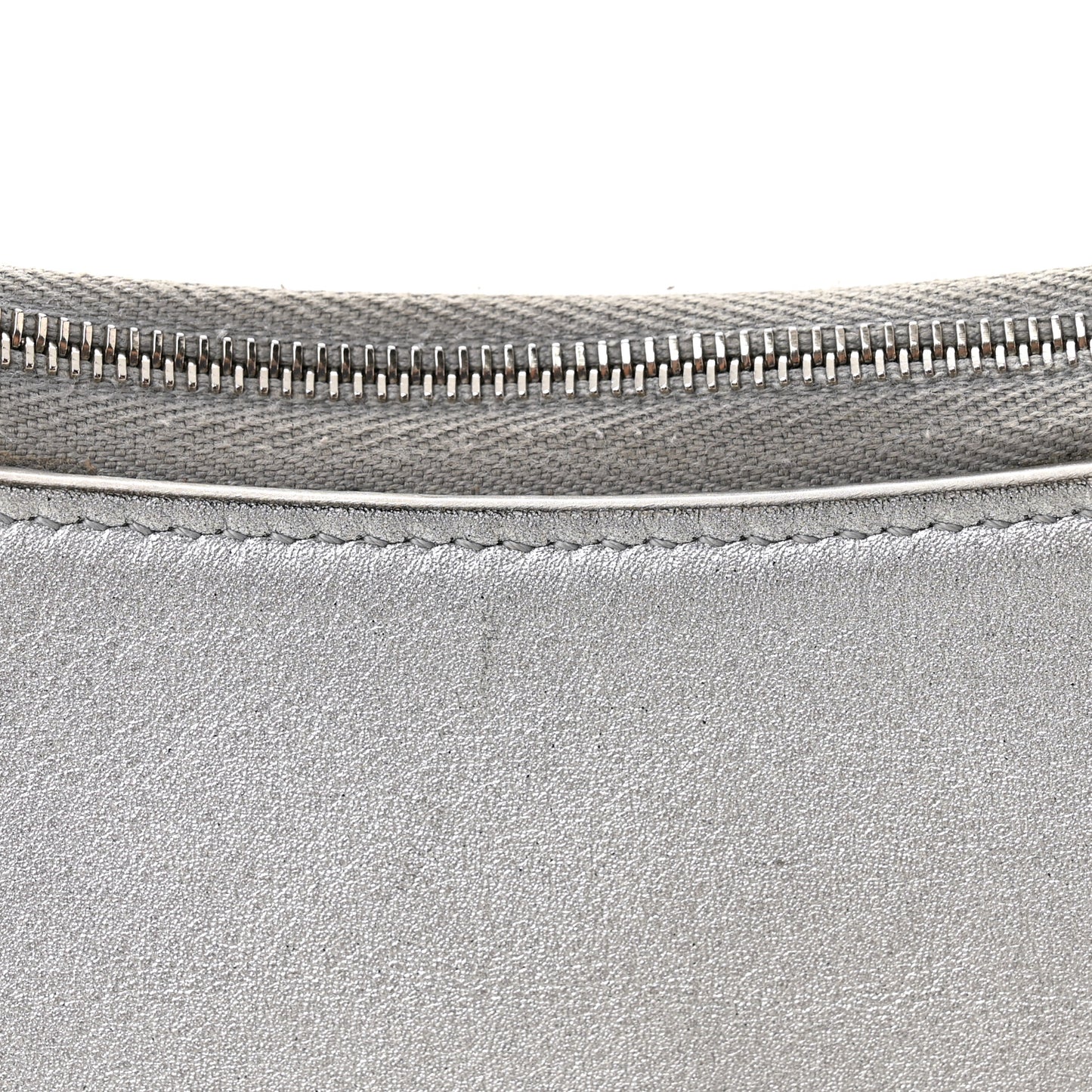 Metallic Calfskin Mary Kate Shoulder Bag Silver