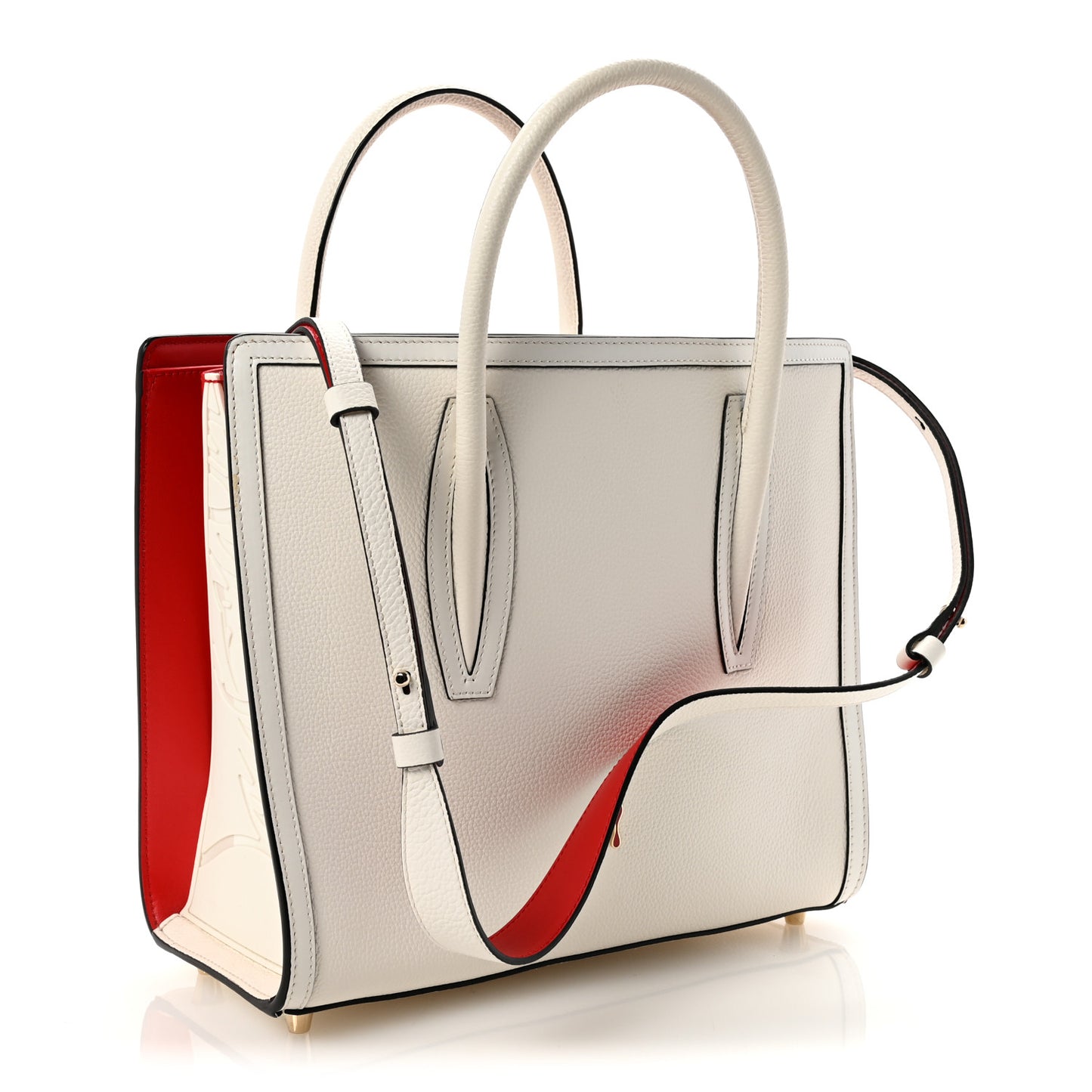 Calfskin Spikes Loubinthesky Medium Paloma Craie Multicolor