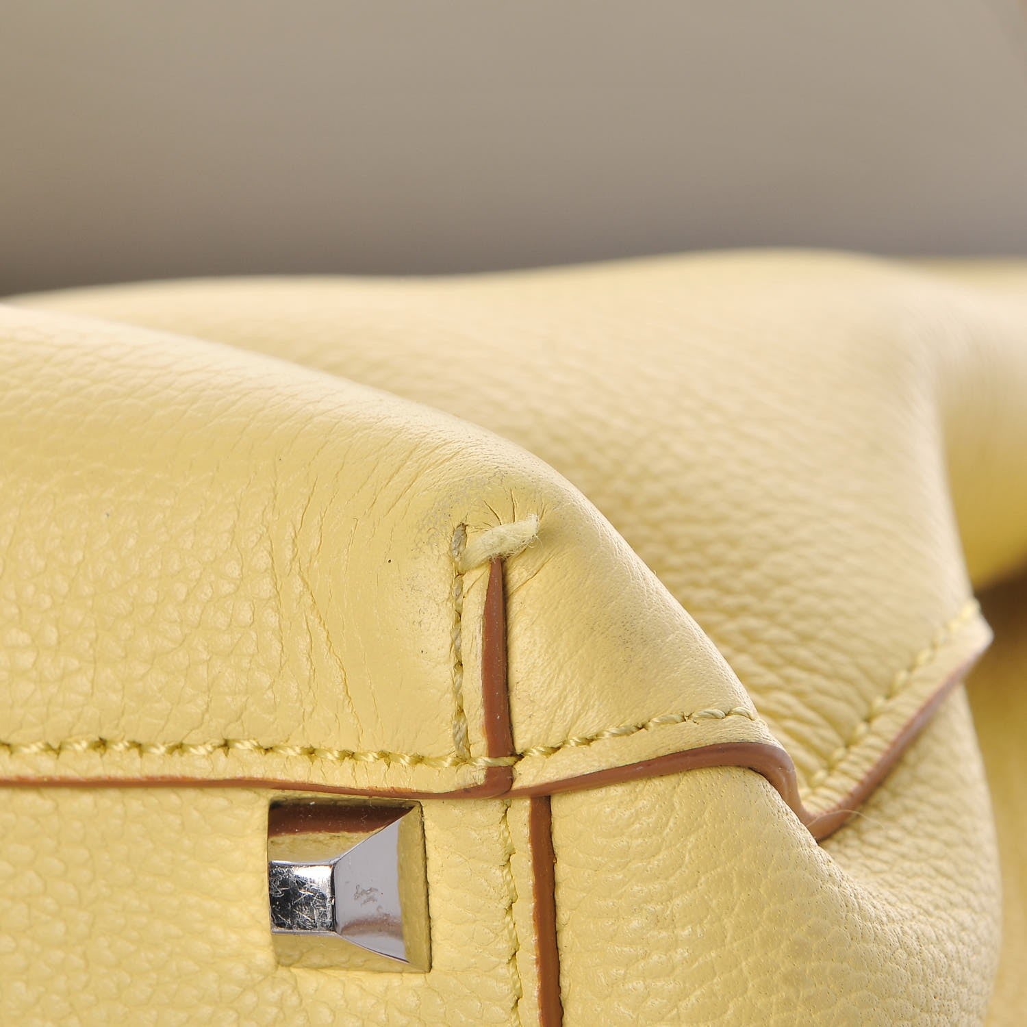 MCM Pebbled Calfskin Medium Milla Backpack Custard Yellow 19 of 22