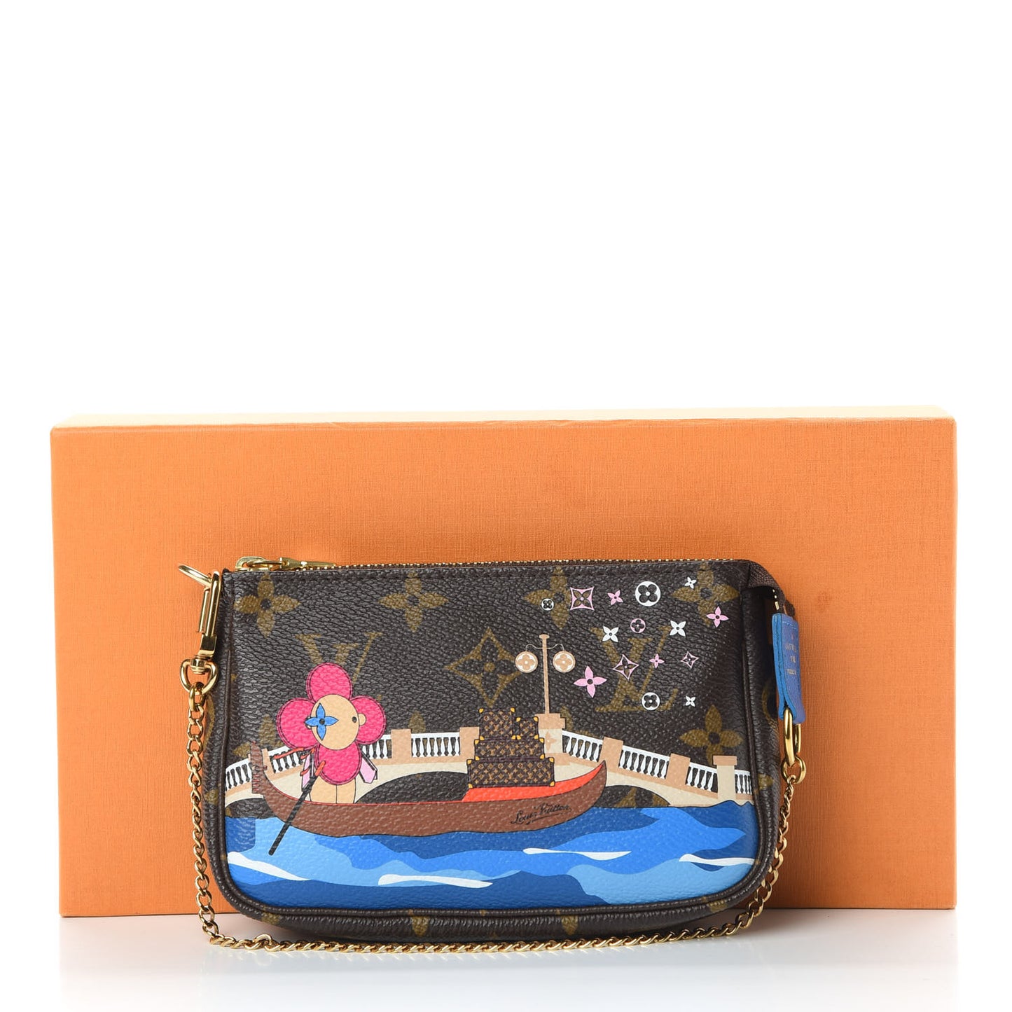 Monogram 2019 Christmas Animation Mini Venice Pochette Accessories Blue