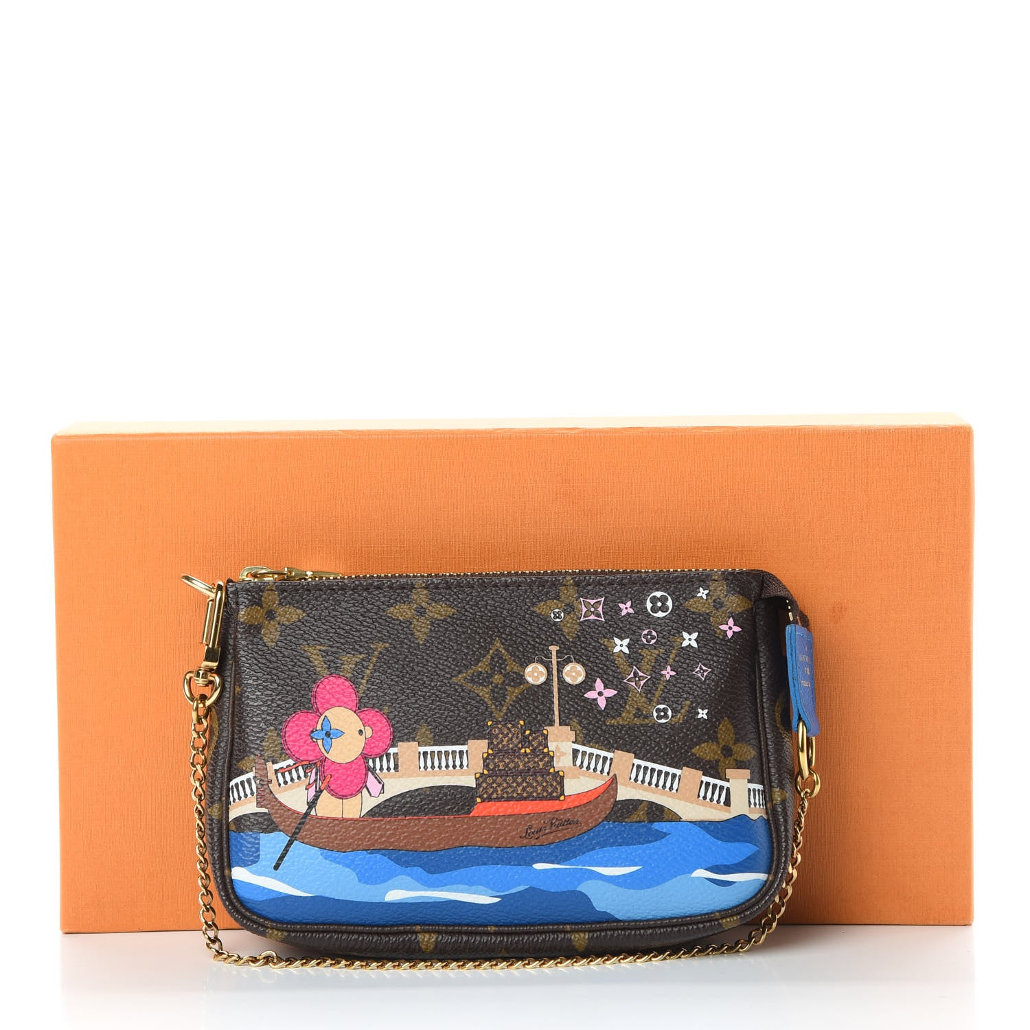 Louis Vuitton Monogram 2019 Christmas Animation Mini Venice Pochette Accessories Blue 8 of 8