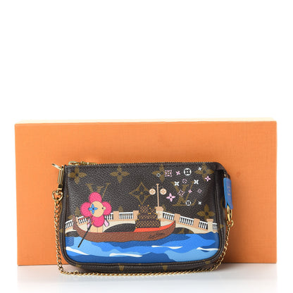 Louis Vuitton Monogram 2019 Christmas Animation Mini Venice Pochette Accessories Blue 8 of 8