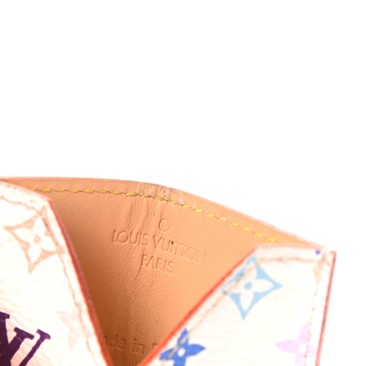 Monogram Multicolor Mirror and Case Pouch White