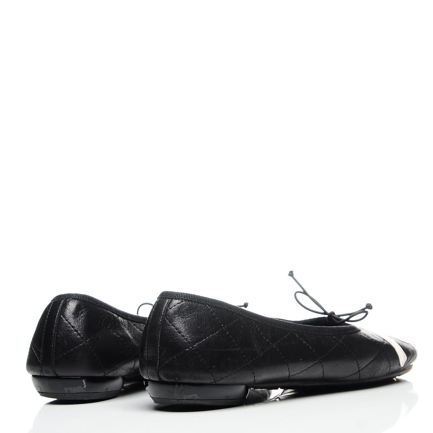 Chanel Lambskin Cambon Quilted Ballerina Flats 39 Black 4 of 9