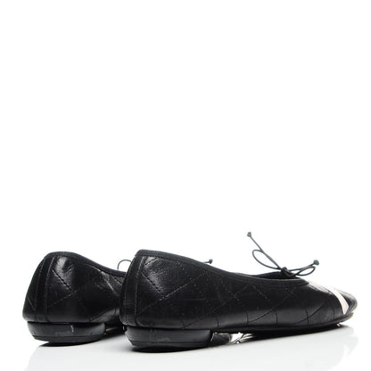 Chanel Lambskin Cambon Quilted Ballerina Flats 39 Black 4 of 9