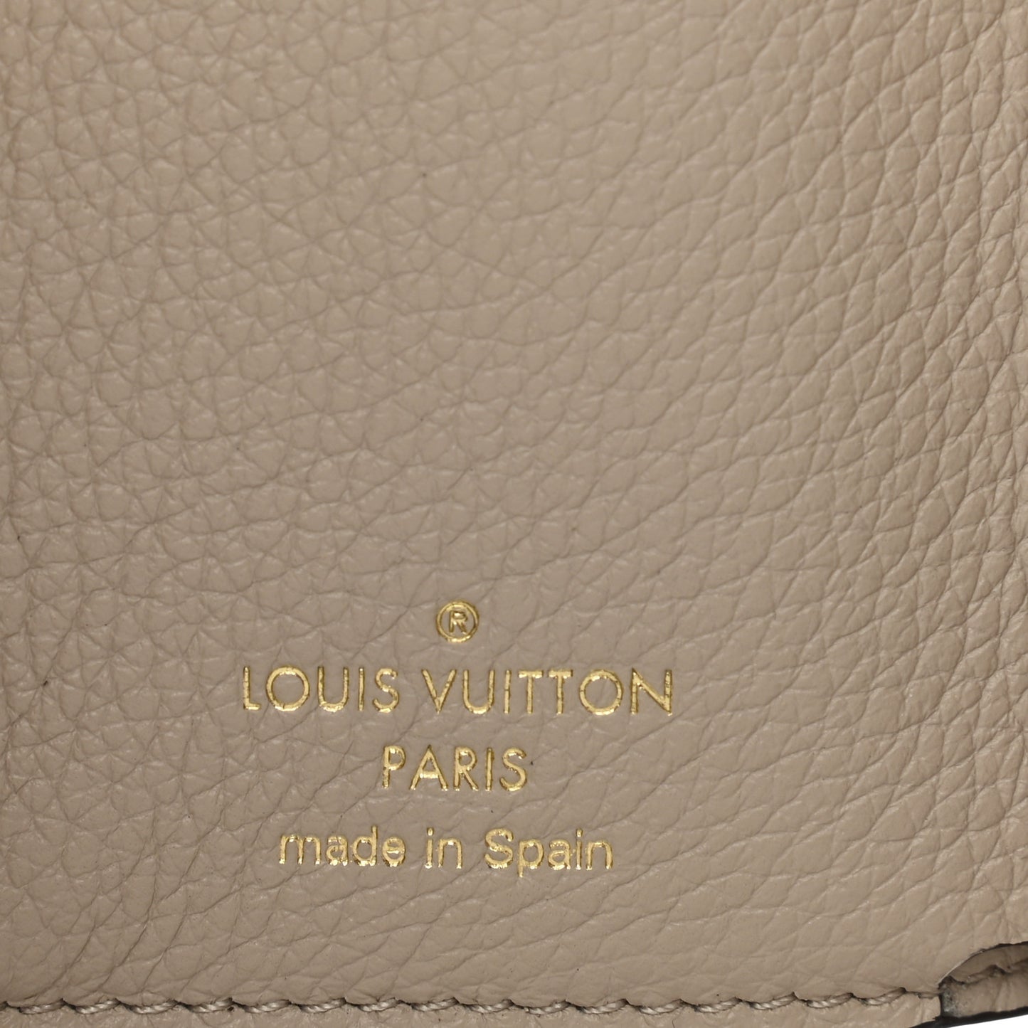 Calfskin Lockmini Wallet Greige