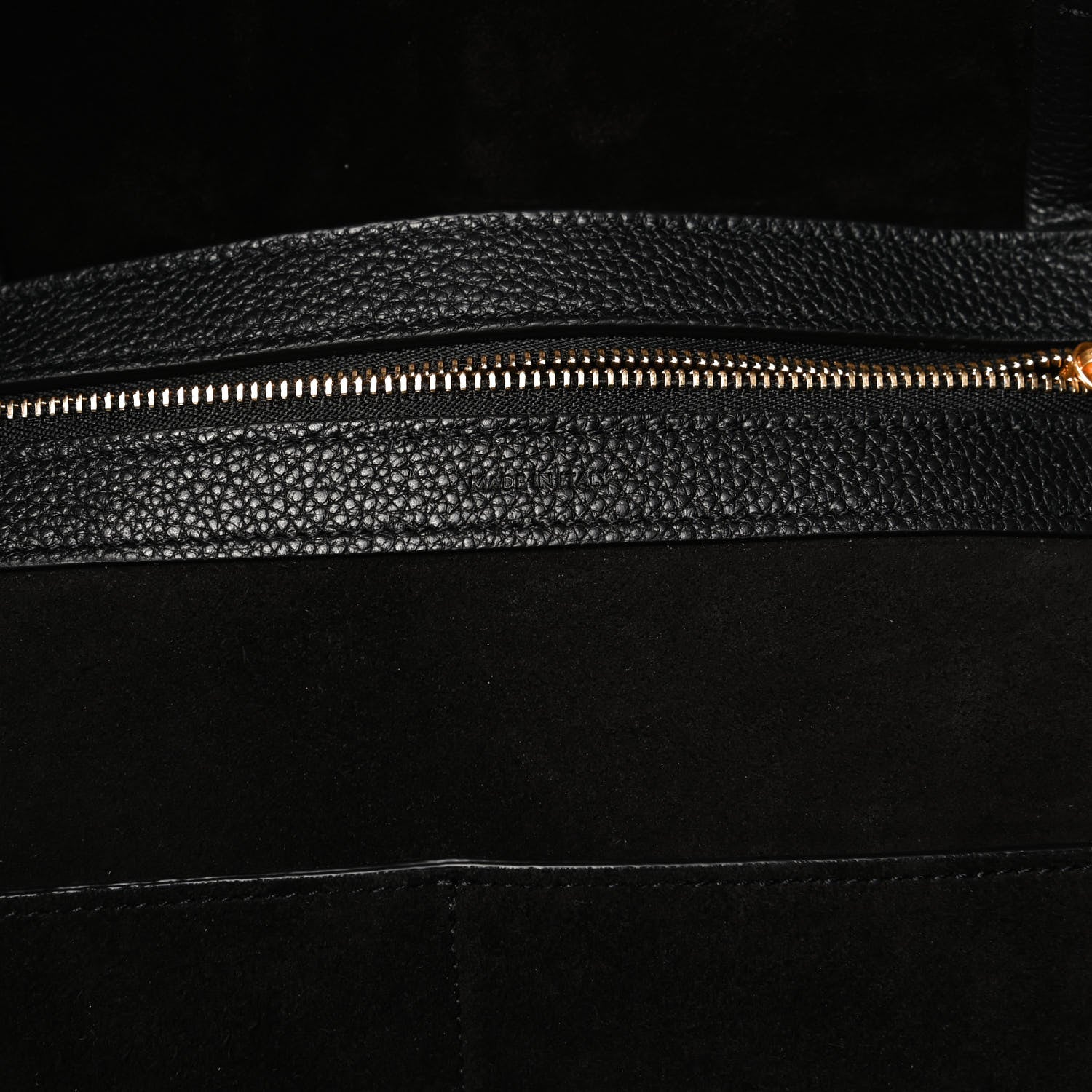Celine Soft Grained Calfskin Medium Belt Cabas Phantom Black 6 of 9