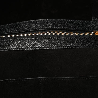 Celine Soft Grained Calfskin Medium Belt Cabas Phantom Black 6 of 9