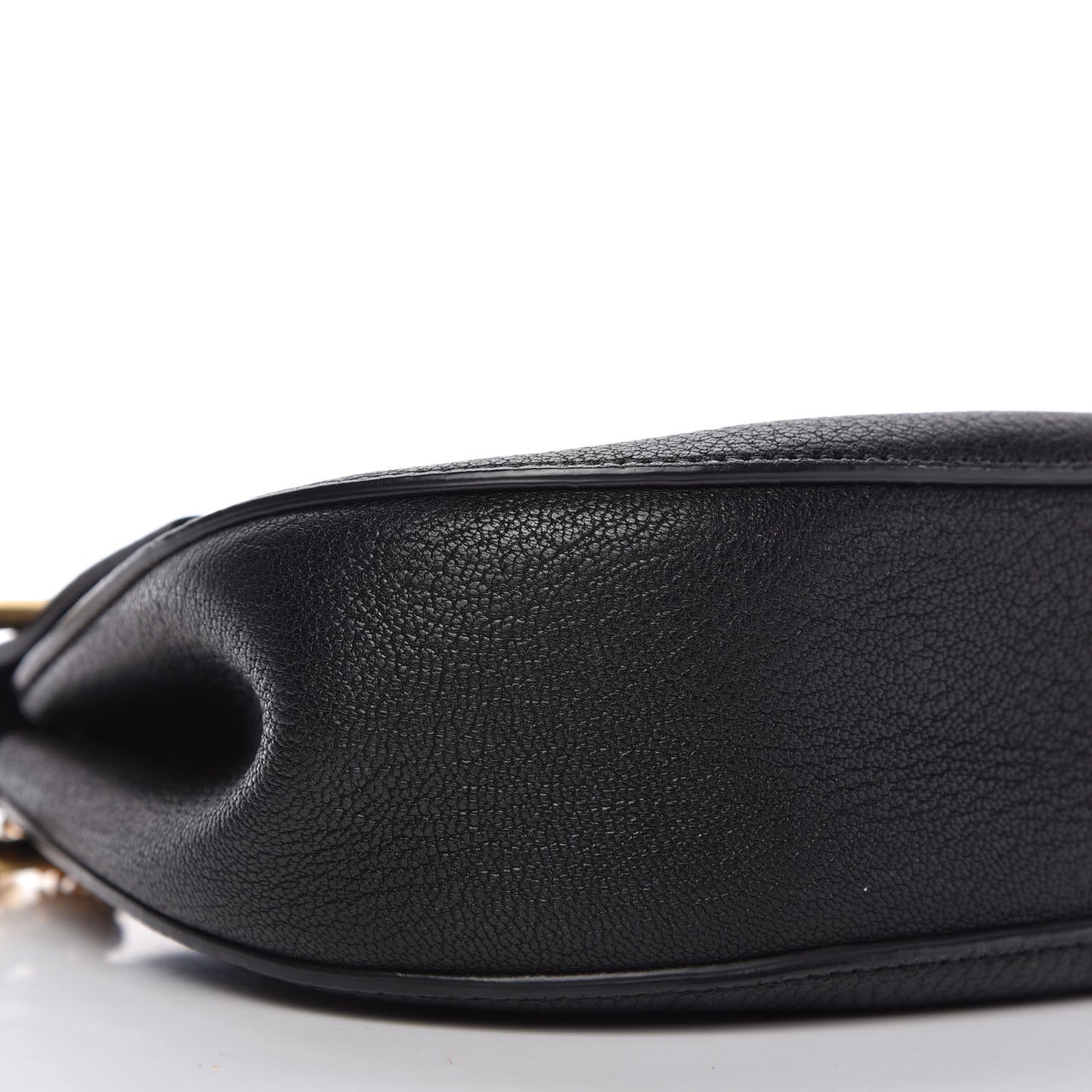 Grained Lambskin Mini Drew Shoulder Bag Black