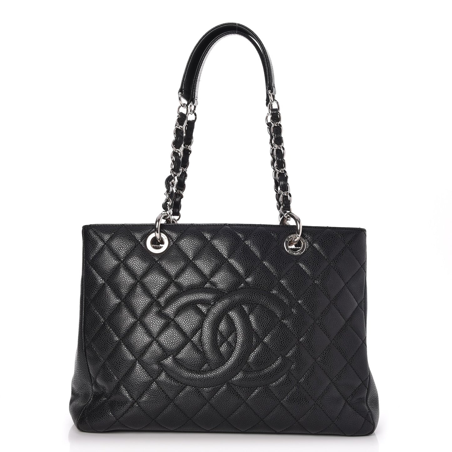 Caviar Quilted Grand Shopping Tote GST Black