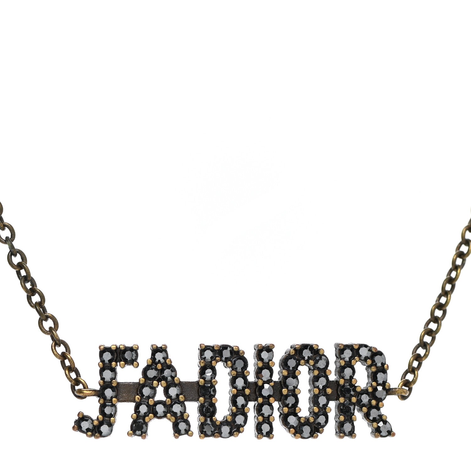 Christian Dior Metal Crystal J'Adior Choker Necklace Black 4 of 6