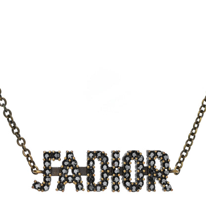 Christian Dior Metal Crystal J'Adior Choker Necklace Black 4 of 6
