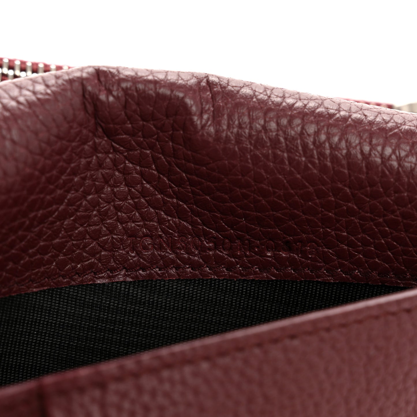 Grained Calfskin Sac De Jour Compact Wallet Rouge Legion