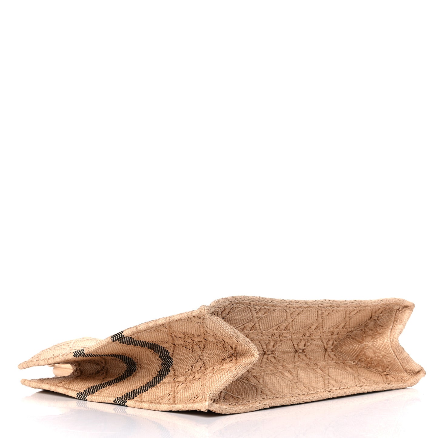 Raffia Cannage Large Book Tote Natural