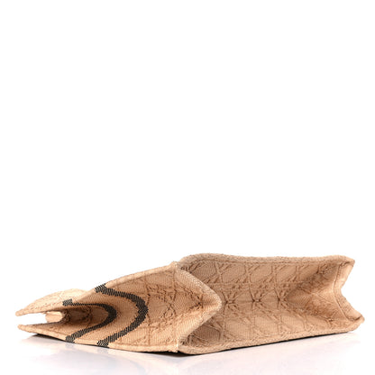 Christian Dior Raffia Cannage Large Book Tote Natural 4 of 9