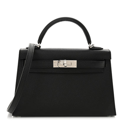 Hermes Epsom Mini Kelly Sellier 20 Black 1 of 12