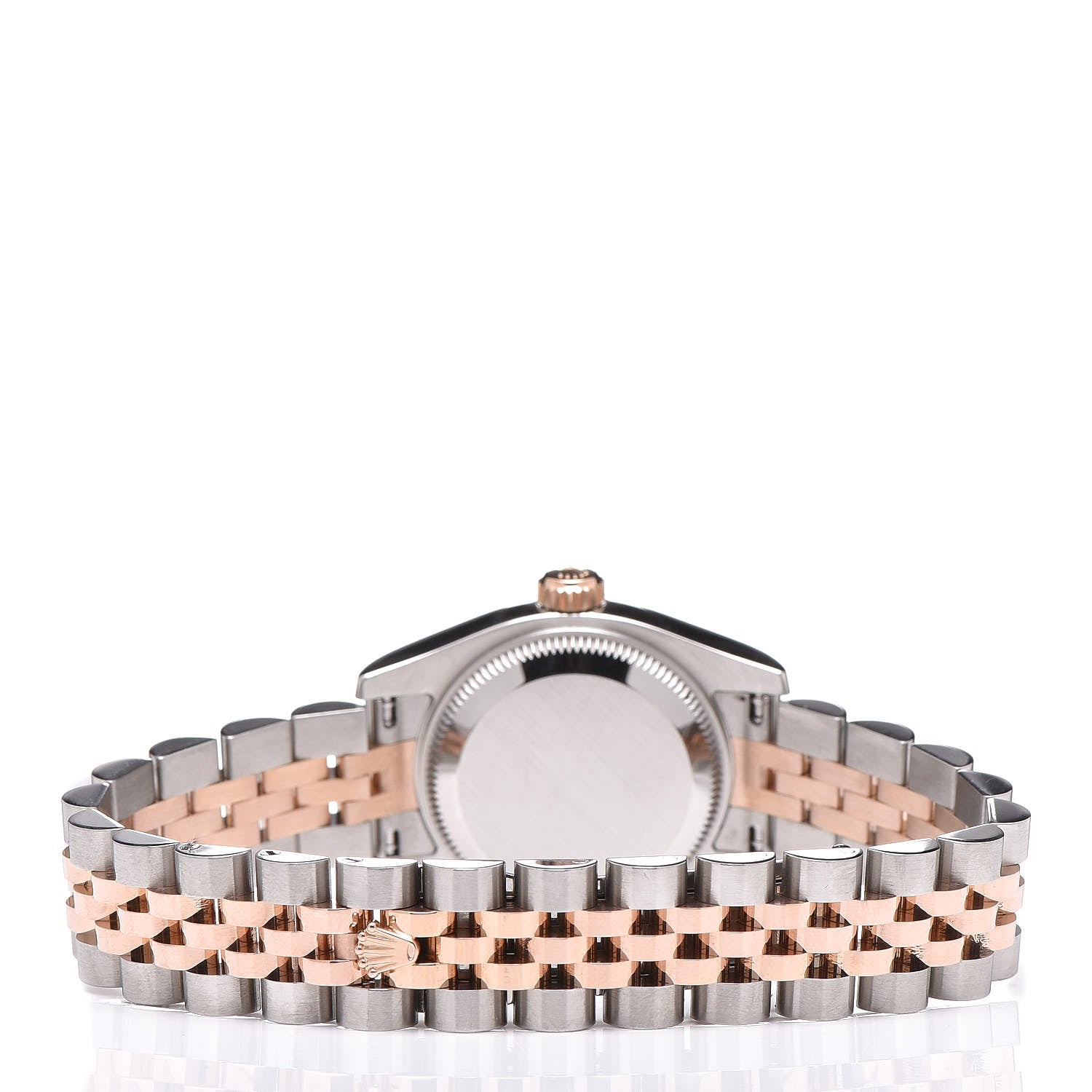 Rolex Stainless Steel 18K Everose Gold Black Mother of Pearl Diamond 26mm Oyster Perpetual Datejust Watch 4 of 8