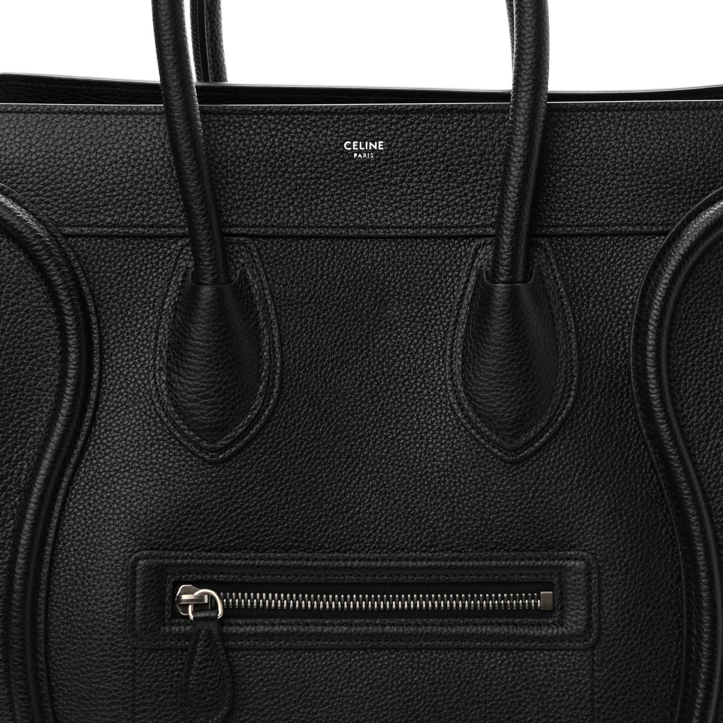 Drummed Calfskin Mini Luggage Black