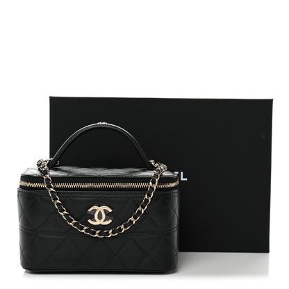 Chanel Caviar Quilted Trendy Handle Mini Vanity Black 11 of 11