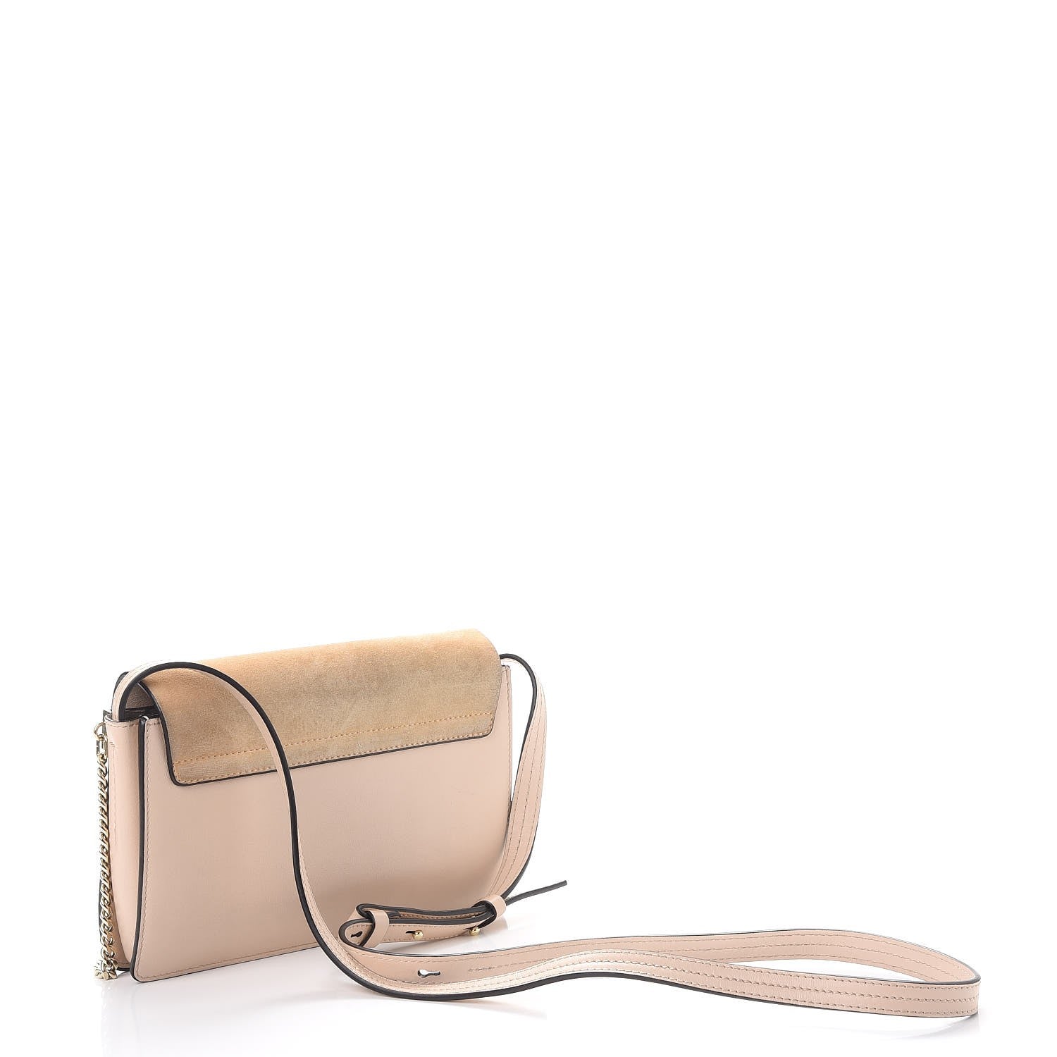 Chloe Suede Calfskin Small Faye Shoulder Bag Cement Pink 3 of 14