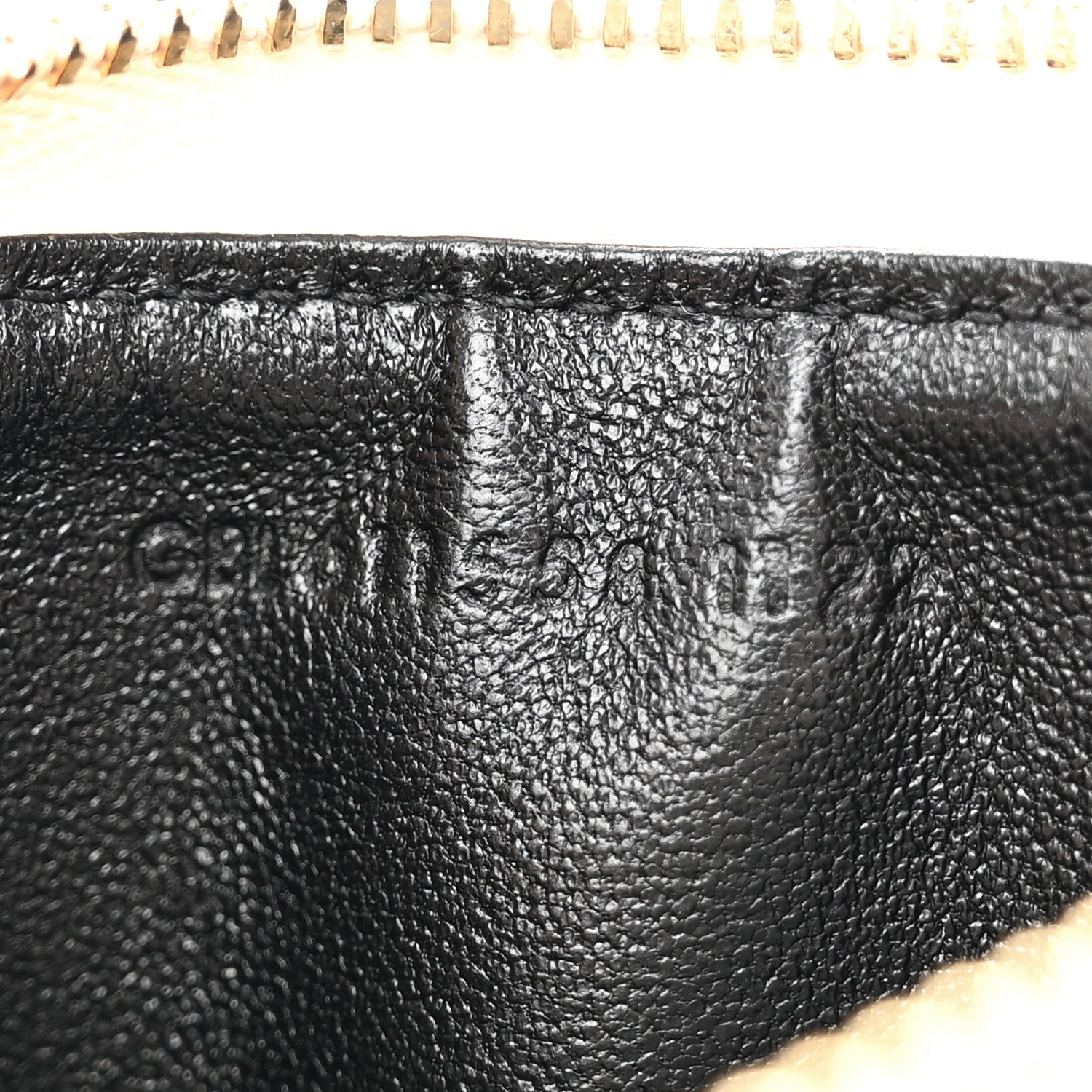 Saint Laurent Calfskin Lizard Embossed Monogram Fragments Zippered Card Case Crema Soft 7 of 7