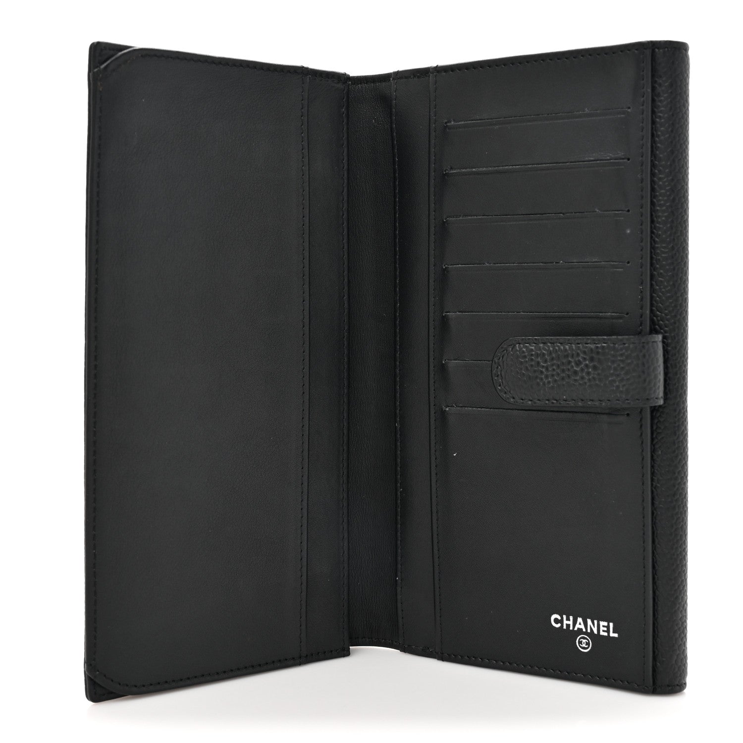 Chanel Caviar Timeless CC French Long Wallet Black 5 of 9