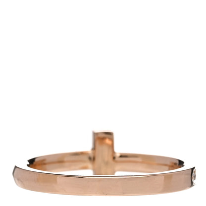 Tiffany 18K Rose Gold Diamond 2.5mm T T1 Ring 55 7.25 3 of 5