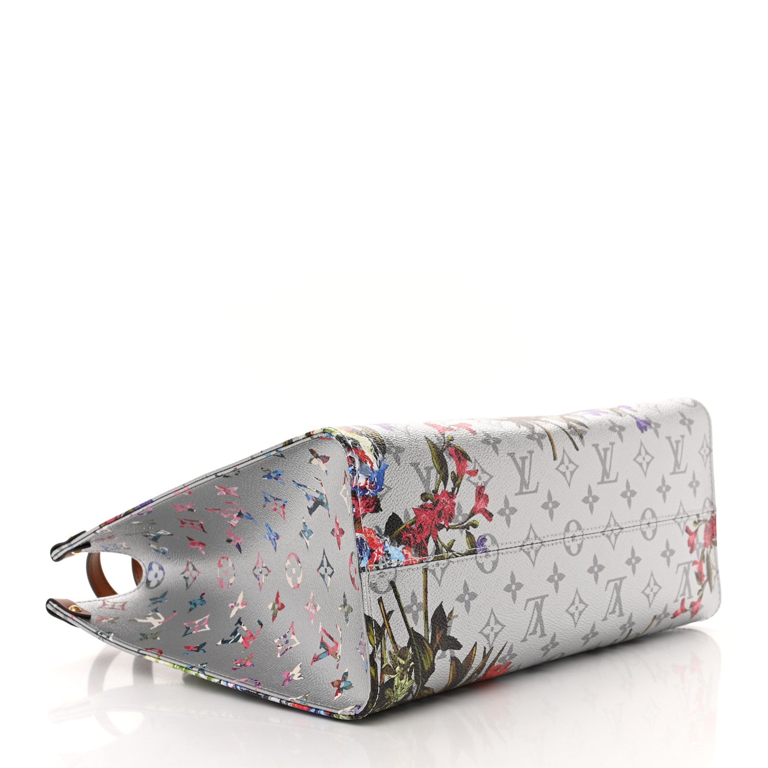 Louis Vuitton Metallic Monogram LV Garden OnTheGo MM Silver 3 of 9