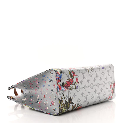 Louis Vuitton Metallic Monogram LV Garden OnTheGo MM Silver 3 of 9