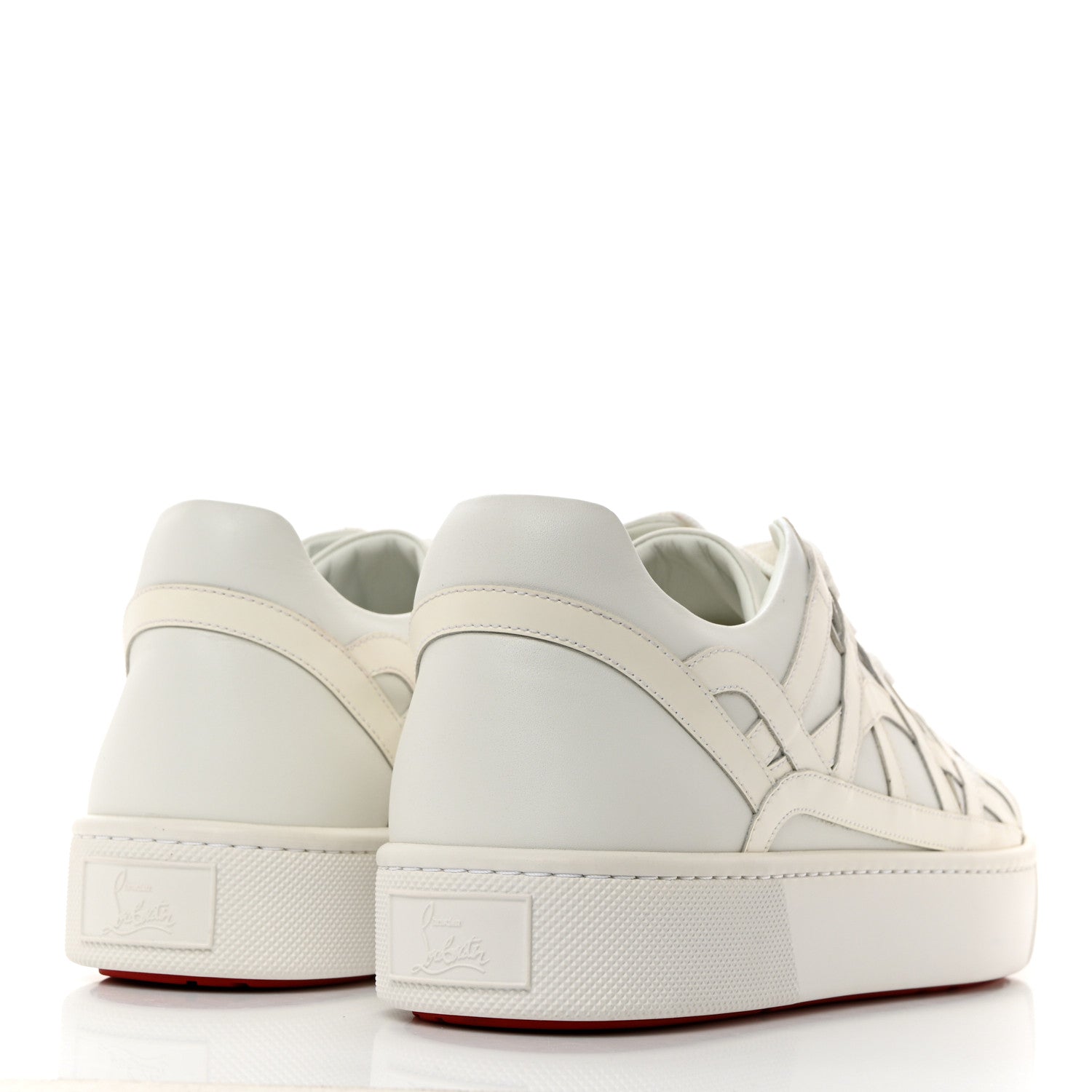 Christian Louboutin Calfskin Mens 2002SL Low Sneakers 43 White 4 of 7
