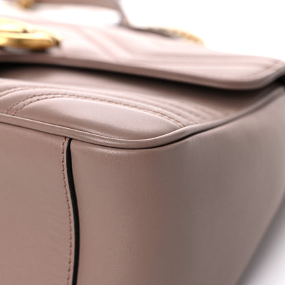 Gucci Calfskin Matelasse Small GG Marmont Top Handle Shoulder Bag Porcelain Rose 9 of 11
